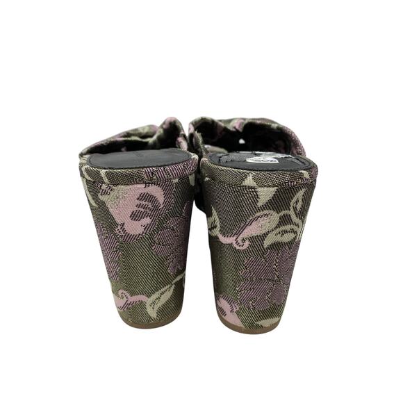 Rebecca Minkoff Jaden Floral Jacquard Platform Sandals Womens Sz 10 Purple Green - Picture 4 of 8